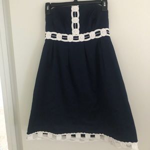 NWOT Lilly Pulitzer Navy Strapless Dress!!